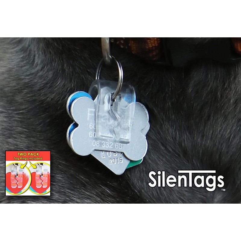 SilenTags Pet Tag Silencer (Clear Two Pack)