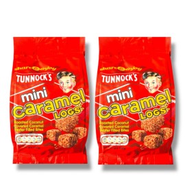Tunnock's Mini Caramel Logs (2 Pack)Roasted Coconut Caramel Wafer Biscuits 150g