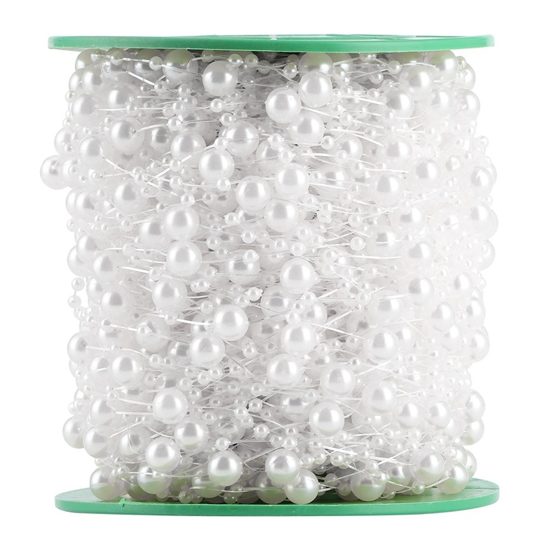 Faux Pearl Bead String Artificial Beading Accessories DIY Bouquet Clothes