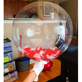 20 Inch Bobo Balloons Bubble Balloons, 20 Pcs Clear Bobo Balloon, Large Transparent Bubble Balloon for Christmas Wedding Birthday Party Decoration