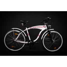 Bike Decoration Set Sticker Frame Decal Sticker MC Kenzie Label Pink White