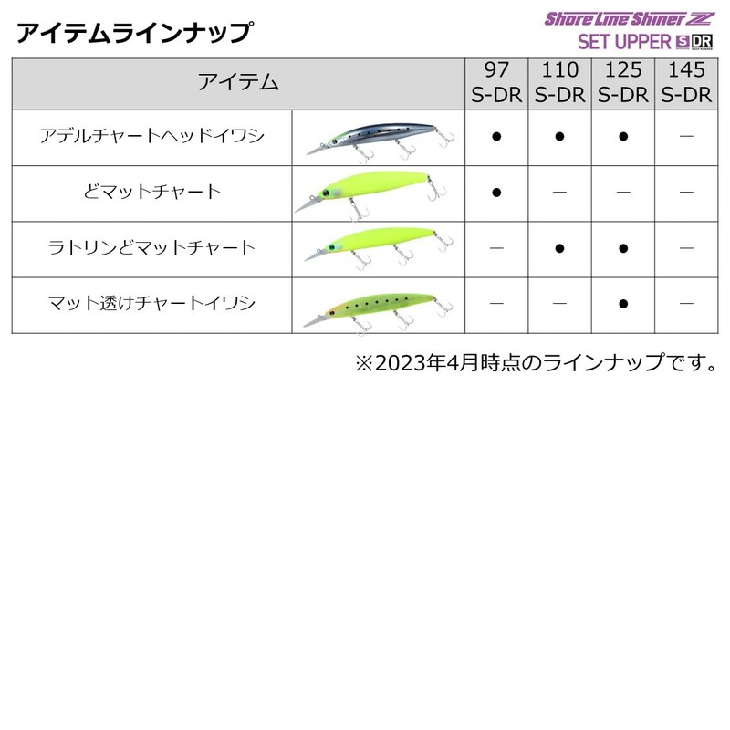 DAIWA Chivas Lure Set Upper 97SDR CAK Shirasu