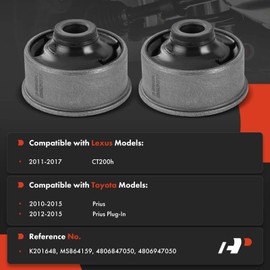 A-Premium 2 x Front Rearward Lower Control Arm Bushing Kit, Compatible with Toyota Prius 2010-2015, Prius Plug-In 2012-2015 & Lexus CT200h 2011-2017