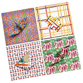 JoyCat Origami Papers, 6x6 Inches - Vintage Masterpiece & Impressionist Art, 50 Sheets - Mondrian Neo-Plasticism & Matisse - Fauvism, Double-Sided Folding Paper