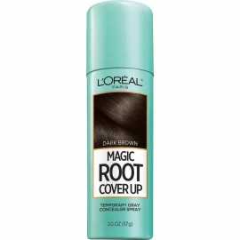 L'Oréal Paris Magic Root Cover Up Gray Concealer Spray, Dark Brown, 2 oz