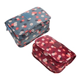 Gatuida 2pcs Travel Toiletry Bag with Hanging Hook Foldable Cosmetic Organizer for Men Women Multipurpose Bathroom Storage Case for Makeup and Skincare Essentials