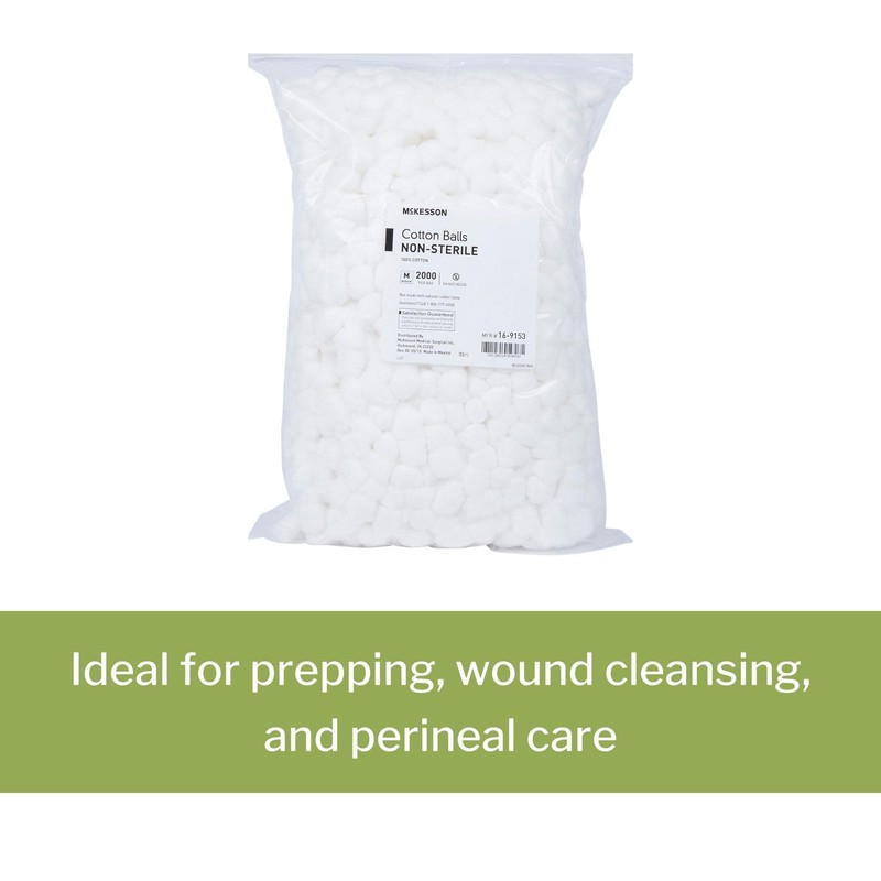 McKesson Cotton Balls [2000 Count] Bulk, 100% Pure Cotton Balls