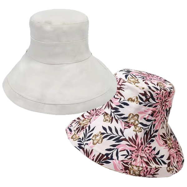 JSTHHTT Bucket Hat, Reversible Hats, Packable Outdoor Fisherman Hat, Foldable