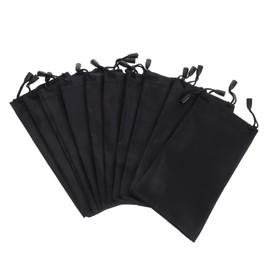 SAFIGLE 10pcs Drawstring Eyeglass Storage Pouch Soft Cloth Sunglasses Organizer Bag for Travel Versatile Pouch for Glasses Jewelry Phones Valuables Lightweight Comfortable