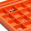 Oirlv 24 Grid Premium Leather Jewelry Organizer Tray with Transparent