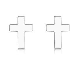 Estrellique 925 Sterling Silver Stud Earrings, Small Stud Earrings, Silver Earrings, Star/Heart/Cross Stud Earrings for Women Girls, Hypoallergenic Cartilage Sleeping Stud Earrings, 5 mm Simple Stud