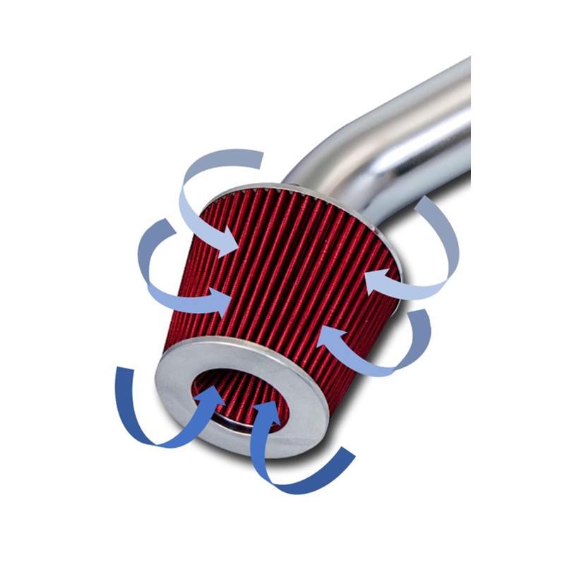 Click2go Cold Air Intake Kit with Reusable Red Filter Compatible