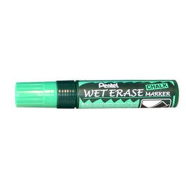 Pentel Wet Erase Chalk Marker, Green Jumbo (SMW56-D)