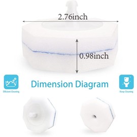 50PCS Toilet Brush Wand Refills Compatible with Clorox Wand Refills