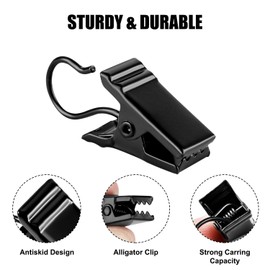 Light Clips Hanging Hooks Clip: 50 Pack Outdoor Hanging Lights Clips - Heavy Duty Metal Camper Awning String Party Light Hook for Canopy Tent Tapestry Clamps