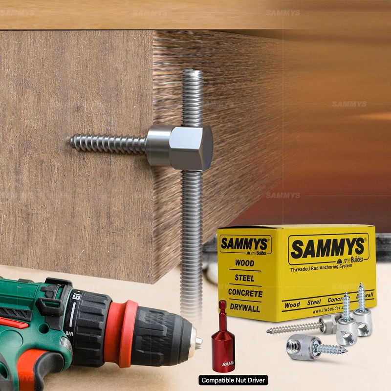 Sammys 8022925-25 3/8 x 2 1/2'' Horizontal Rod Anchor Super
