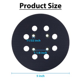 5" Replacement Sander Pads for Ryobi, 4 Pack 5 Inch 8 Hole Hook and Loop Orbital Sander Pad Compatible with Ryobi RS290, RS280/VS,Craftsman 315,Ridgid R2600,Milwaukee 6034-21 Random Orbit Sanders