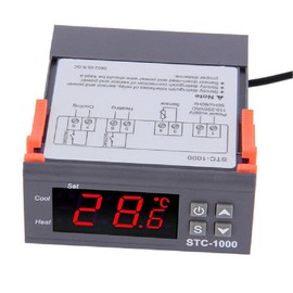 ExcInter STC-1000 Temperature Controller Thermostat 1 Pcs All-Purpose Mini Digital Thermostat Calibrationer with 1Pcs Temperature Sensor Probe