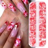 12 Grids Heart Nail Art Glitter Sequins Valentine's Day Nail
