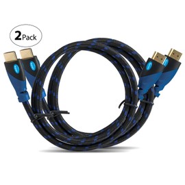 MutecPower Premium High Speed HDMI Cable With Ethernet "2 PACK" (1M) - Supports 3D 4K & Audio Return Channel + 2 cable ties – 1 Meter- 2 Pack