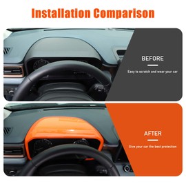 TOYCIDFG Dashboard Center Console Frame Cover Trim Compatible with Ford Maverick 2022-2025 Car Interior Accessories Instrument Panel Dial Decoration Panel Moulding Trims (Orange)