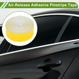 HOPESPANNER Universal 32.81ft x 0.98In Air-Release Adhesive Pinstripe Tape Reflective Automotive Pinstriping Tape PVC Lemon Yellow