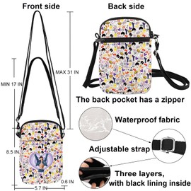 MYSOMY K-Pop Fans Crossbody Bag K-Pop Group Gifts JK Gifts K-Pop Music Shoulder Bag, J Cb3