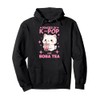 Powered By K-Pop And Boba Tea Cat Charm Pullover Hoodie