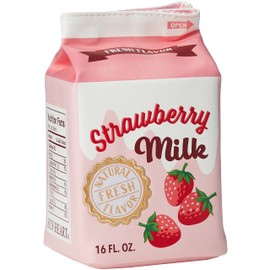 Marushin 0585005700 Strawberry Milk Pouch, H 5.9 x W 3.3 x D 3.3 inches (15 x 8.5 x 8.5 cm), Yap Yup Funny, Gift, Cute, Pencil Case, Pen Pouch