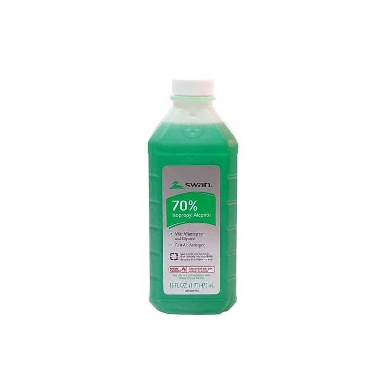 Swan Isoprophyl Alcohol 16Oz 70% Wintergreen Pack (4)