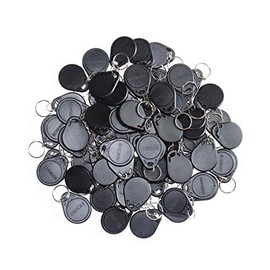 Getmorv 100PCS 125KHz RFID Key Fob Contactless Keyfob Proximity ID Card Token Tag Keypad Card for Door Lock Entry Access Control System Wholesale Read Only (Black)