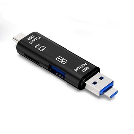 5in1 Type C USB 3.0 SD Memory Card Reader, High-speed data transfer Micro SD to USB OTG Adapter, Portable card reader adapter, Plug and play card reader, Compatible-PC/laptop-smart phones