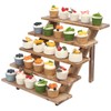 SwallowLiving 5 Tier Wooden Rustic Cupcake Stand for 30 Cupcakes,