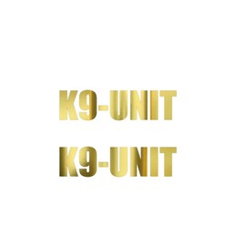 (2) K9 Unit K-9 - Vinyl Decal Sticker - 9" for Vehicle Window Bumper Cars Trucks SUV Police Dog (Gold Chrome)