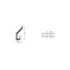 Smedbo B1046 Large Coat and Hat Hook, Satin Aluminum