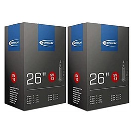 Schwalbe Unisex Adult SV13 Inner Tube, Black, 26 (Pack-2)
