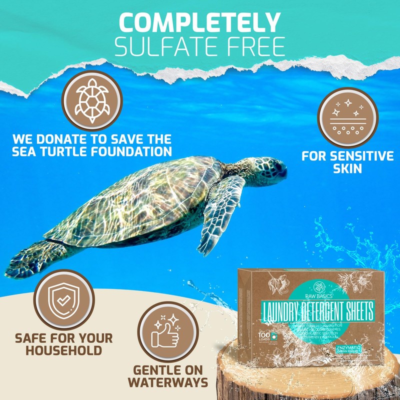 Laundry Detergent Sheets - Ocean Breeze Scent - Zero Waste,
