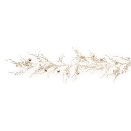 Melrose Frosted Sleigh Bell Twig Artificial Christmas Garland - 5.5' x 4" - Unlit