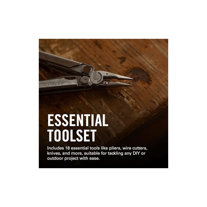 LEATHERMAN, Wave+, 18-in-1 Full-Size, Versatile Multi-tool for DIY, Home, Garden,