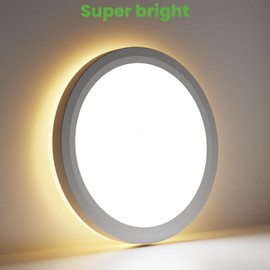 zemty 7 Inch LED Flush Mount Ceiling Light Fixtures, 15W + 3W Nightlight 1800K Warm, 3000k/3500k/4000k/4500k/6500K 5 Color Temperatures Selectable for Hallway Bathroom Pantry Dining Room