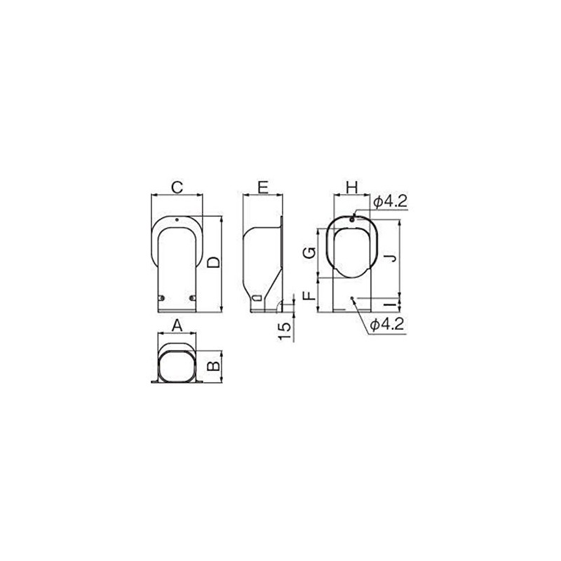 Inaba Denko Pipe Fitting Cover Wall Corner Wall Outlet White