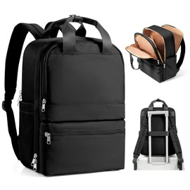 Carry on Travel Backpack for Women Airplane Approved Hand Luggage Backpack Water Resistant Personal Item Travel Backpack，B1- Black Black Chain(Lightweight）