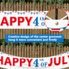 Happy 4th of July Banner Balloons Burgee