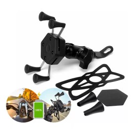 THE9SHOP Base Soporte Porta Celular Para Moto/bicicleta Cargador Usb
