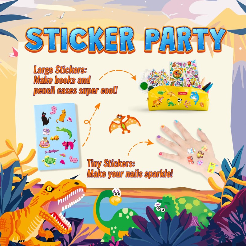 3200+ Stickers for Kids, 3D Puffy Sticker, 64 Different Sheets,
