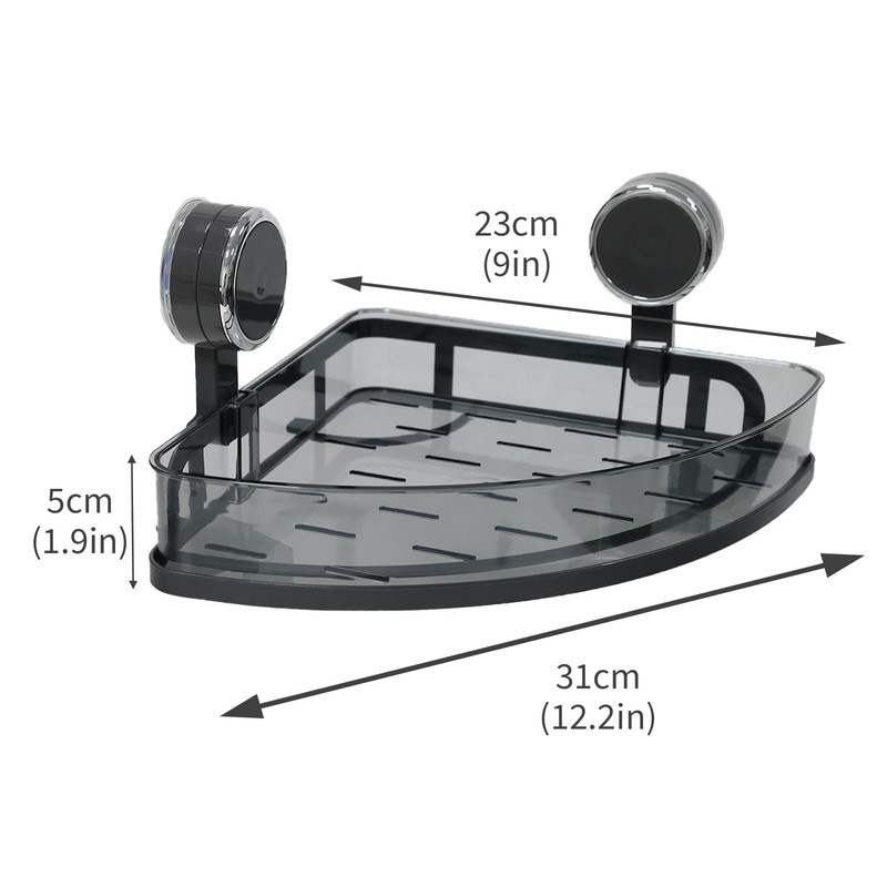 Shower Caddy 2 Pack,Bathroom Shelves,Powerful Suction Cup Corner Shower Shelf,Bathroom