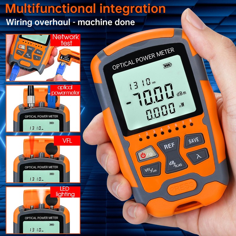 Duogalia 5-Pack Fiber Optic Tester Portable Fiber Light Power Meter