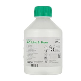 B BRAUN NaCl 0.9 Saline Solution 500 ml, Isotonic Physiological Saline Solution 0.9 Nose-free Saline Solution Baby Sodium Chloride Wound Cleansing Saline Solution Nose Rinse Nose Shower