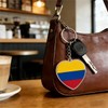 JAVD Llavero con bandera de Colombia con forma de corazón