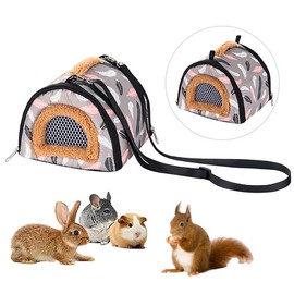 YOASONEK Pet Carrying Bag, Small Animals, Hamster, Cage, Carrying Case, Small Birds, Outings, Shoulder Bag, For Going Out, For All Seasons, Lightweight, Breathable, Pet House, Squirrel, Disaster